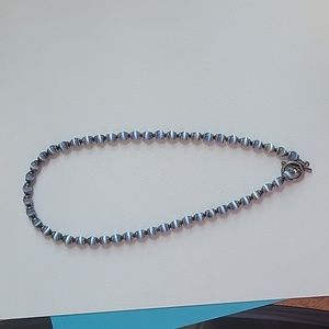 Light Blue Cat's Eye Beaded 16 inch Necklace